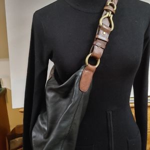 Cole Haan Vintage Black Leather Shoulder Bag